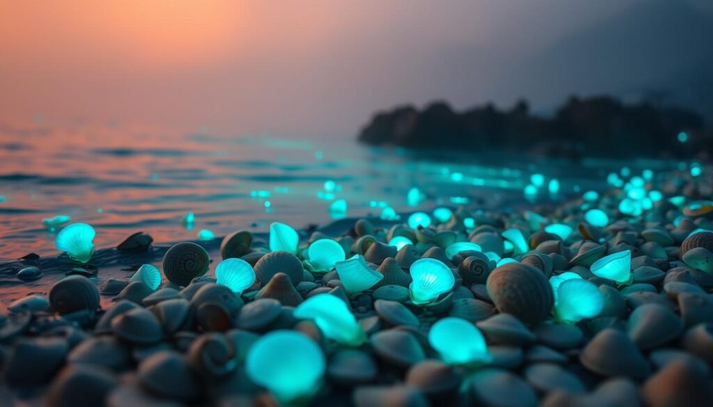 Glowing Sea Shells
